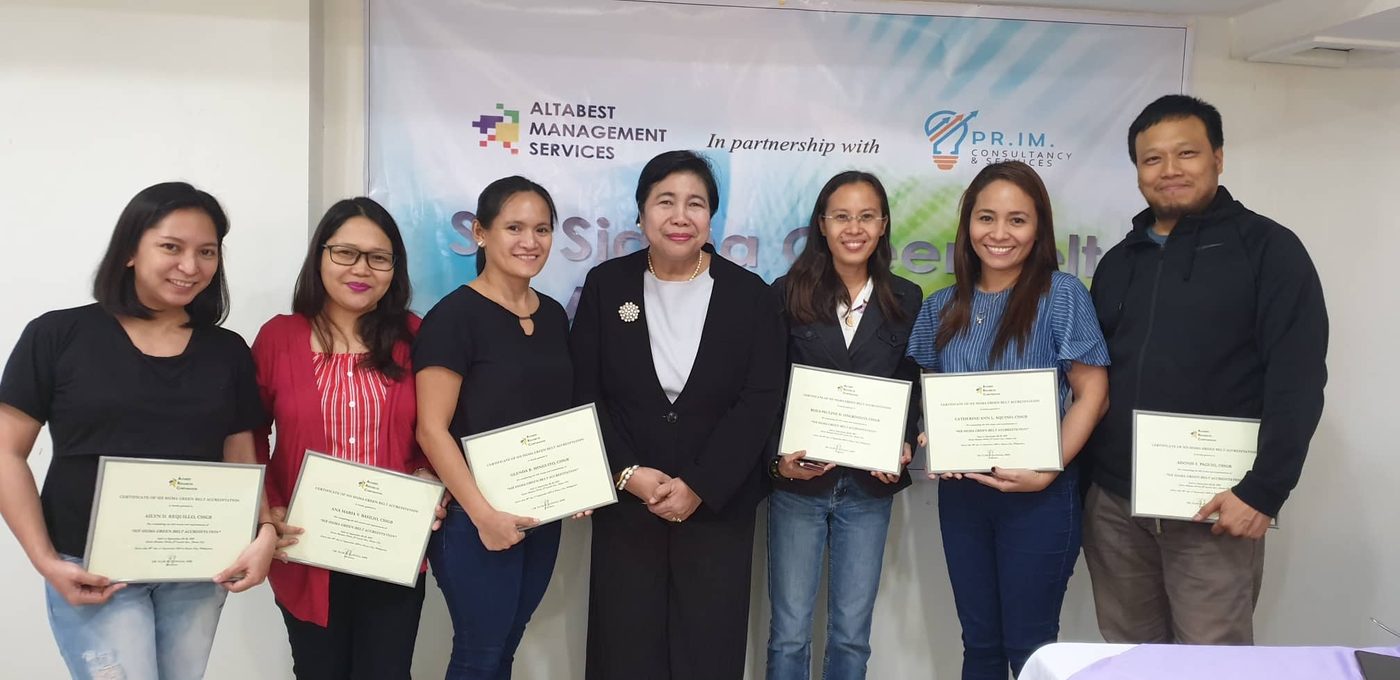 Six Sigma Green Belt accreditation participants